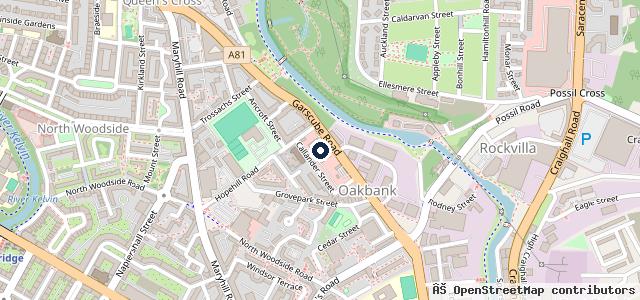Map showing the location of Arnold Clark Glasgow Garscube Road Vauxhall / Leapmotor