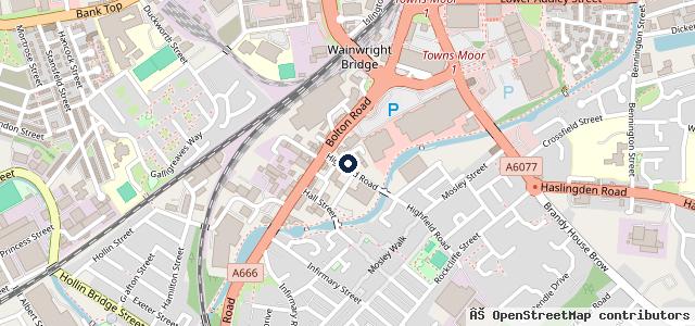 Map showing the location of AutoTechz Blackburn