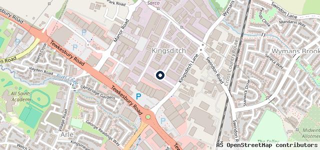 Map showing the location of Protyre Cheltenham