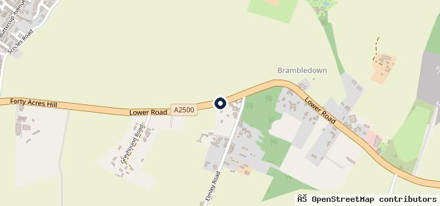 Map showing the location of Brambledown Autos