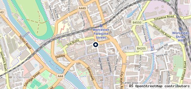Map showing the location of Blackpole MOT Centre