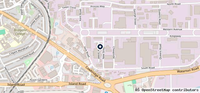 Map showing the location of Bridgend Auto Servicing