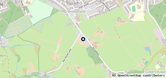 Map showing the location of Broadfield Garage