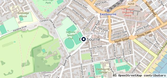 Map showing the location of Caffyns