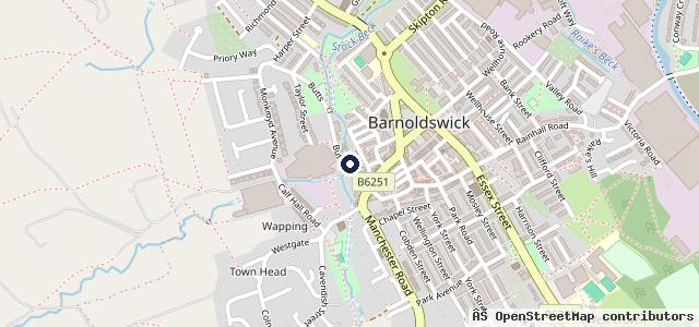 Map showing the location of Central Garage