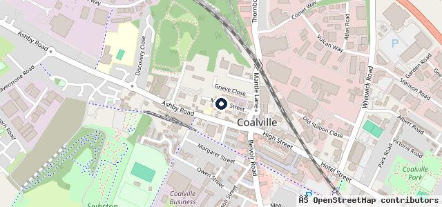 Map showing the location of Coalville Mot ,Service & Repair Centre