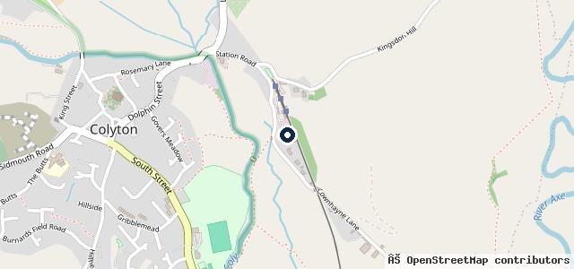Map showing the location of Colyton Garage Ltd