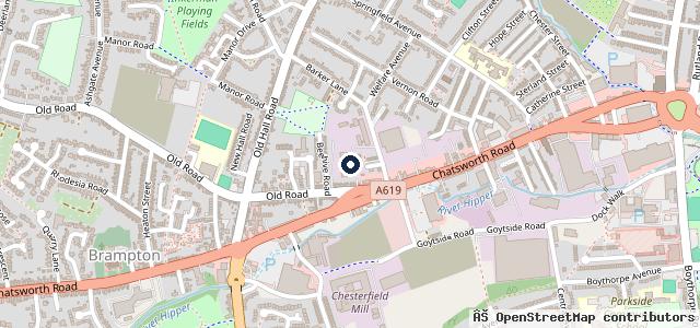 Map showing the location of Ford & Slater Chesterfield