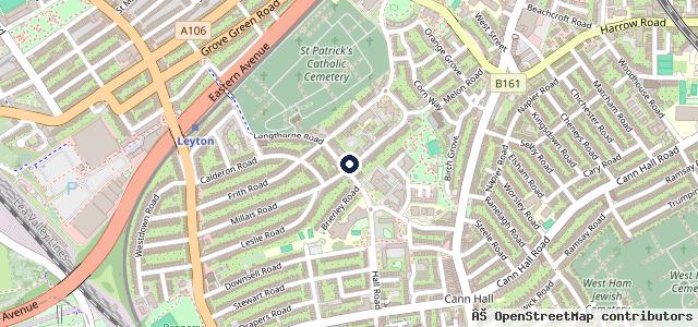 Map showing the location of Stratford Taxis Services