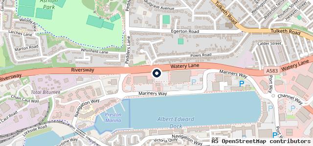 Map showing the location of Halfords Autocentre