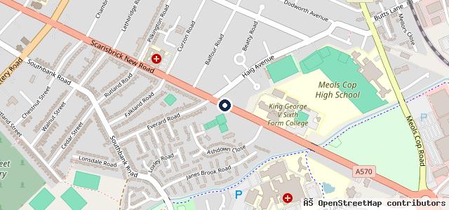Map showing the location of Halliwell Jones Southport BMW