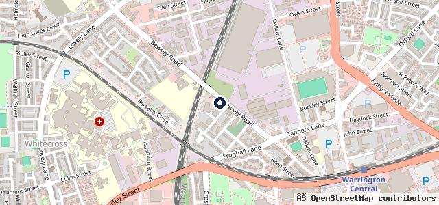 Map showing the location of Hampton Motors
