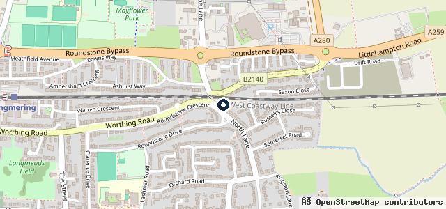 Map showing the location of Hares Servicing & Repairs