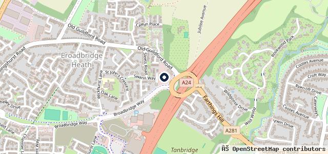 Map showing the location of Hendy Mazda Horsham