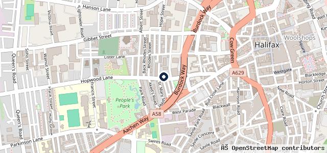Map showing the location of Hopwood Lane Mot Center