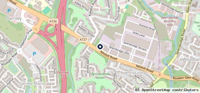 Map showing the location of J&H Autocare - Thornliebank Garage