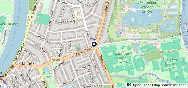 Map showing the location of Tesco Express