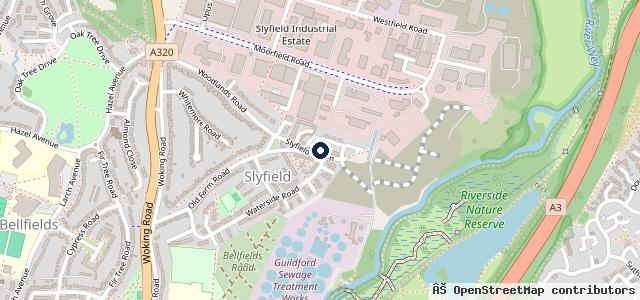 Map showing the location of Vines of Guildford BMW