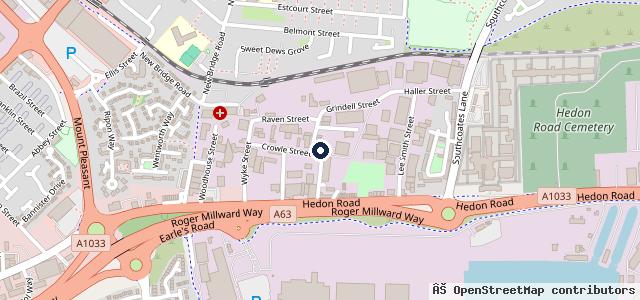 Map showing the location of Kingston Carriage Engineers (Hull) Ltd