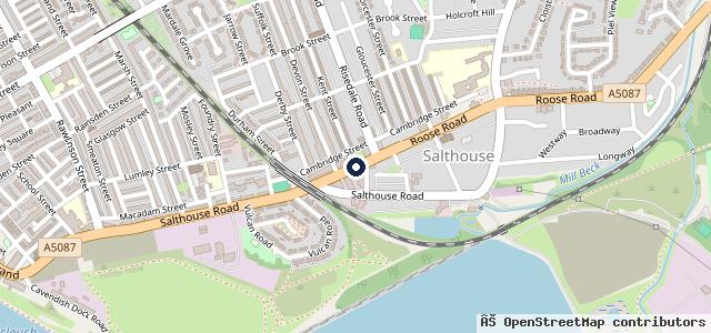 Map showing the location of Roose Road Garage