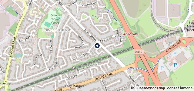 Map showing the location of Lower Stratton Service Station