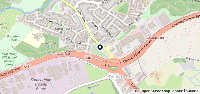 Map showing the location of Listers Honda Coventry