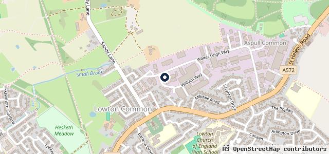 Map showing the location of Lowton Test Centre @ Smiths Service Centre