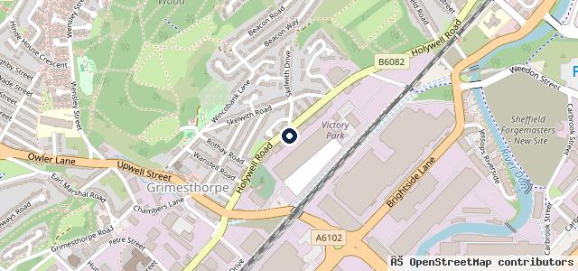 Map showing the location of Meadowhall Motors