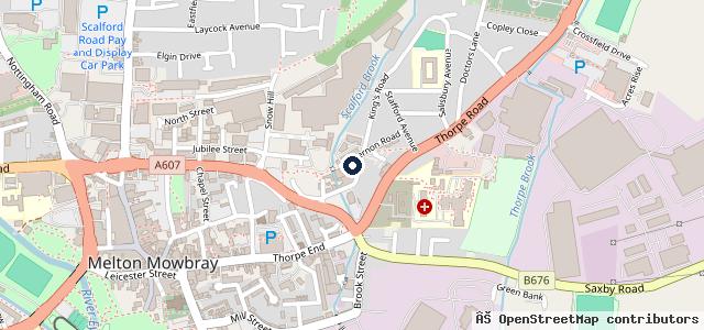 Map showing the location of Melton Service and MOT Centre