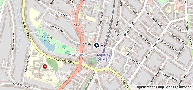 Map showing the location of Moseley Autocentre