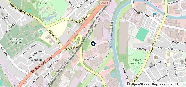 Map showing the location of Motor Parts Direct, Dewsbury