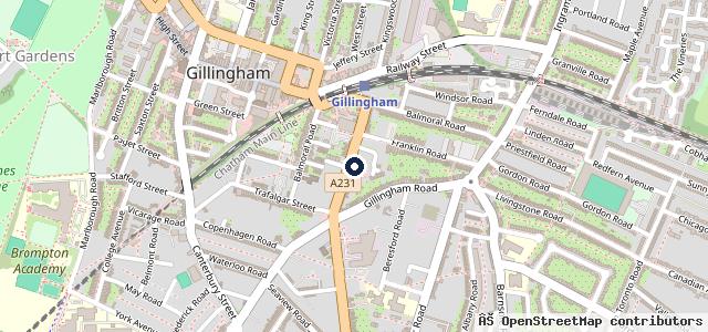 Map showing the location of Mot's R Us | Gillingham