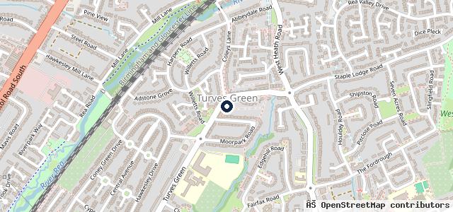 Map showing the location of Turves Green Service Station Ltd
