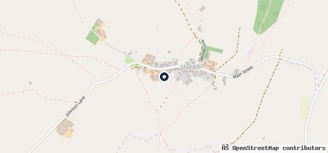 Map showing the location of Sheldon Garage