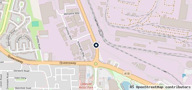 Map showing the location of Pentagon Scunthorpe | Peugeot and Motability