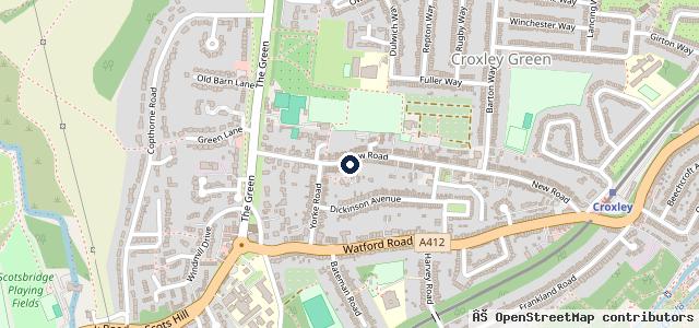 Map showing the location of New Road Service Station