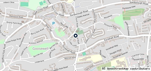 Map showing the location of Plymouth Motor Company Church Garage