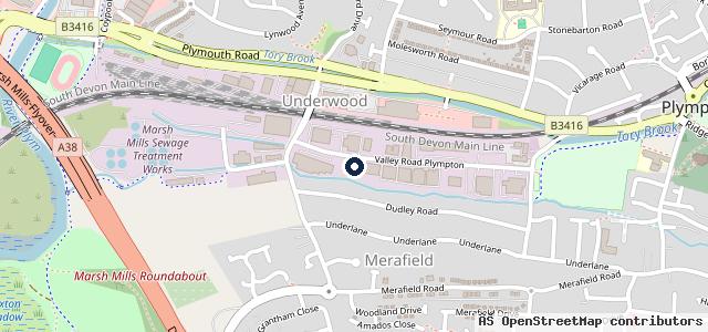 Map showing the location of Vertu Dacia Plymouth