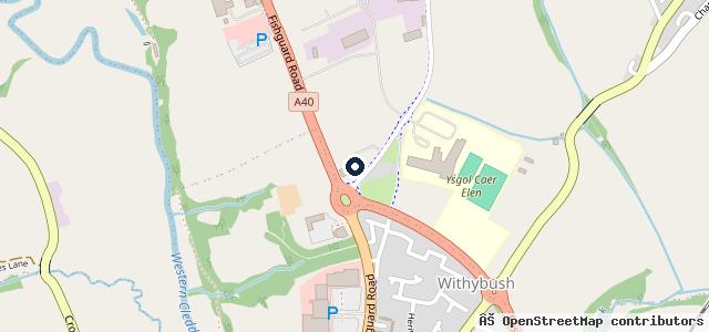 Map showing the location of Day's Motorpark Haverfordwest
