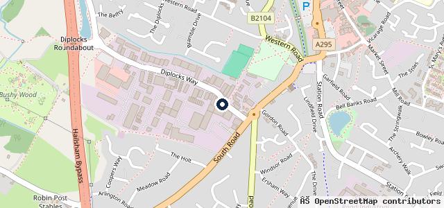 Map showing the location of Setyres Hailsham