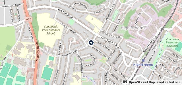 Map showing the location of Southborough MOT Centre Ltd