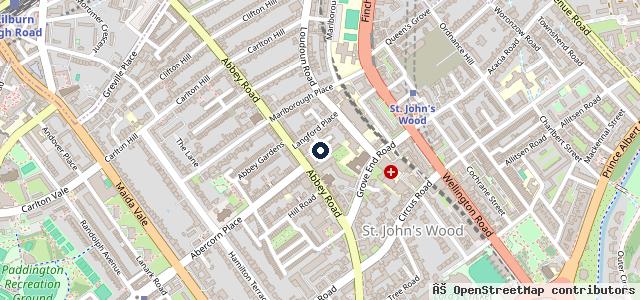 Map showing the location of St.Johns Wood Auto's