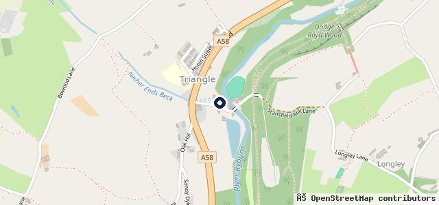Map showing the location of Stansfield Garage