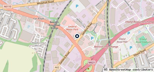 Map showing the location of Stratstone BMW Leeds