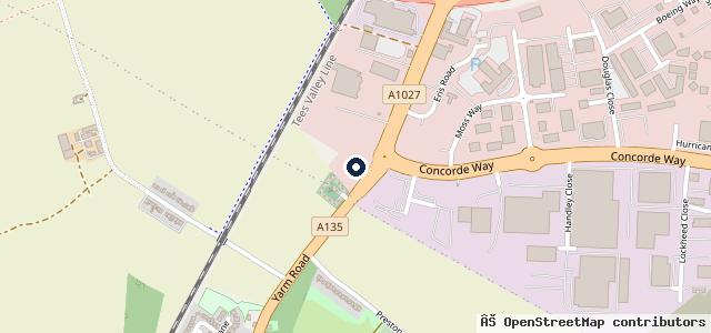 Map showing the location of Lloyd Jaguar Stockton On Tees