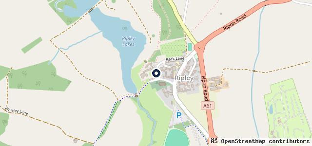 Map showing the location of Ripley Castle