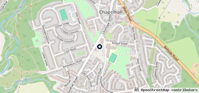 Map showing the location of Hattie's Autos - Chapelhall