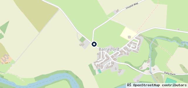 Map showing the location of Barrasford Garage