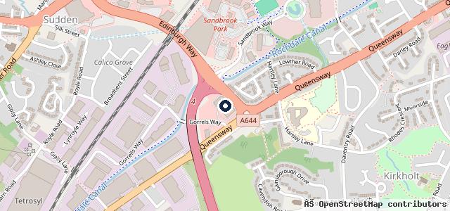 Map showing the location of Williams Rochdale BMW