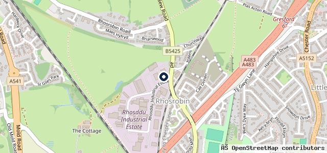 Map showing the location of Wrexham Volkswagen